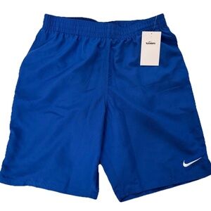 Men’s NWT Nike Swim Trunks Shorts Brief Mesh Lined Drawstring Bright Blue